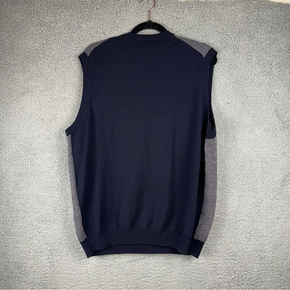 Brooks Brothers Merino Wool Base Layer Large Sweater Vest Office Business Preppy - Picture 4 of 9